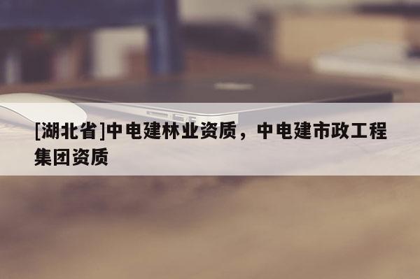 [湖北省]中電建林業(yè)資質(zhì)，中電建市政工程集團(tuán)資質(zhì)