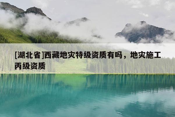 [湖北省]西藏地災(zāi)特級(jí)資質(zhì)有嗎，地災(zāi)施工丙級(jí)資質(zhì)