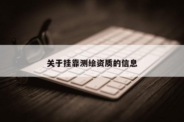 關(guān)于掛靠測繪資質(zhì)的信息